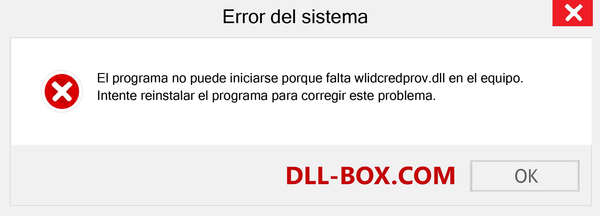 ¿Falta el archivo wlidcredprov.dll ?. Descargar para Windows 7, 8, 10 - Corregir wlidcredprov dll Missing Error en Windows, fotos, imágenes